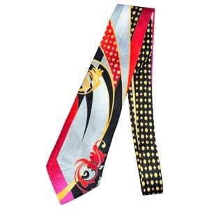 Vintage Vitaliano Pancaldi 100% Silk Handmade Neck Tie Made In Italy